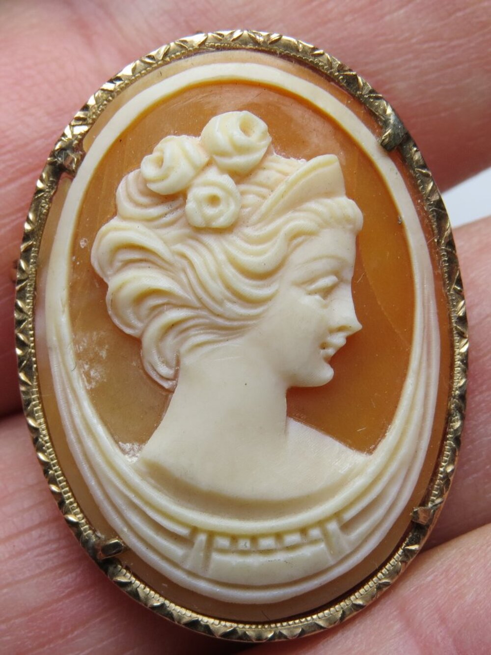 14K Cameo Brooch & Pendant Vintage